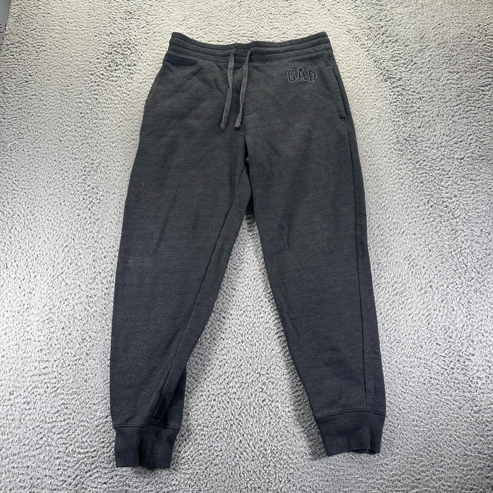 Gap Pant Mens M Gray Cotton Fleece Sweatpants Tapered Activewear Performance - Picture 1 of 11